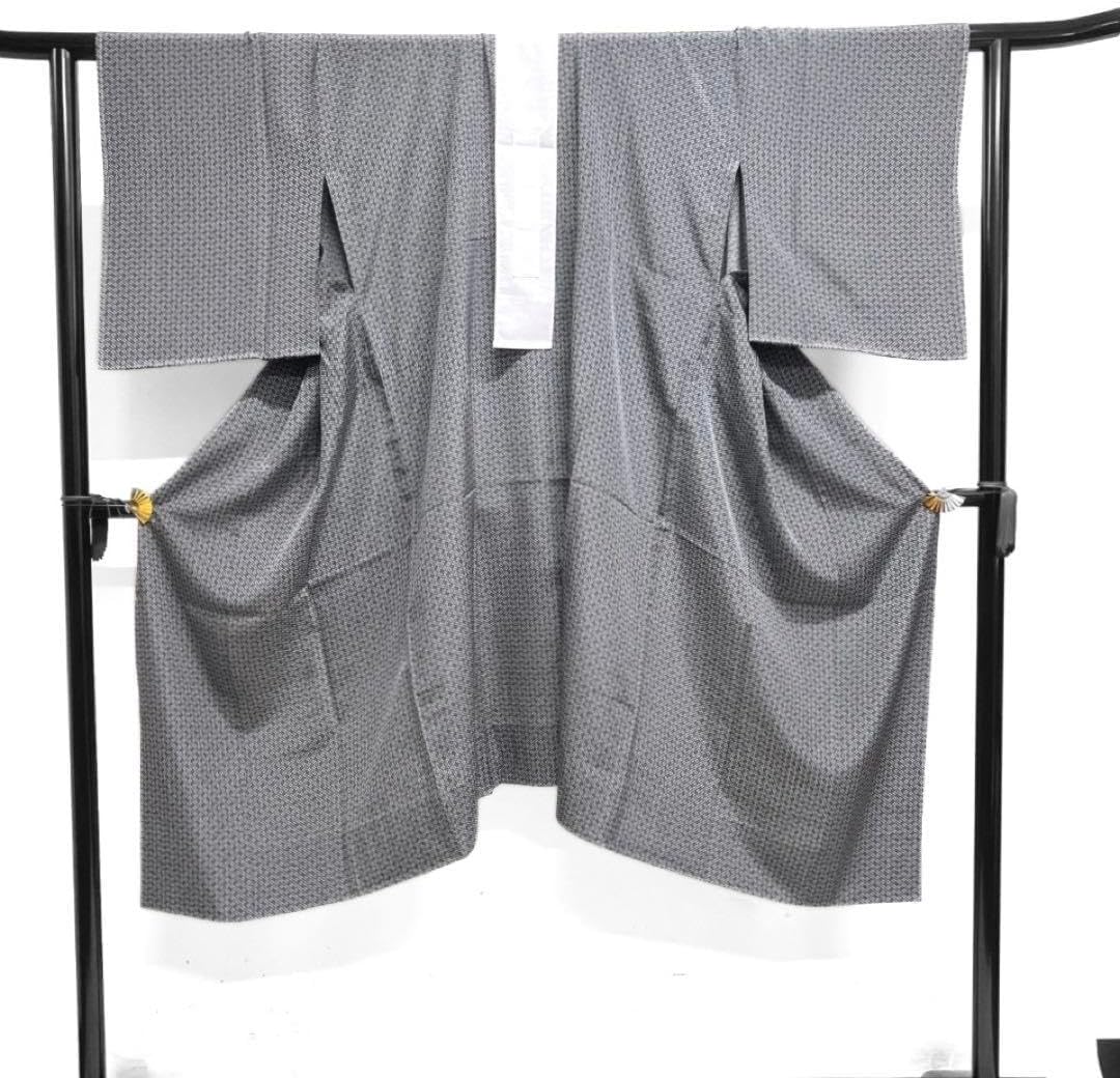 未着用 襦袢 長襦袢 花 グレー 着物 053a d 長襦袢 | リユース